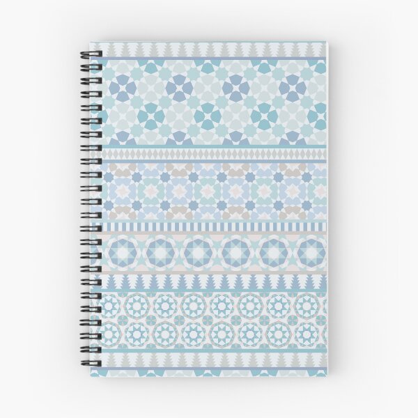 Item preview, Alhambra Tessellations - Pastel blue and grey on white by Cecca Designs designed and sold by Cecca-Designs.