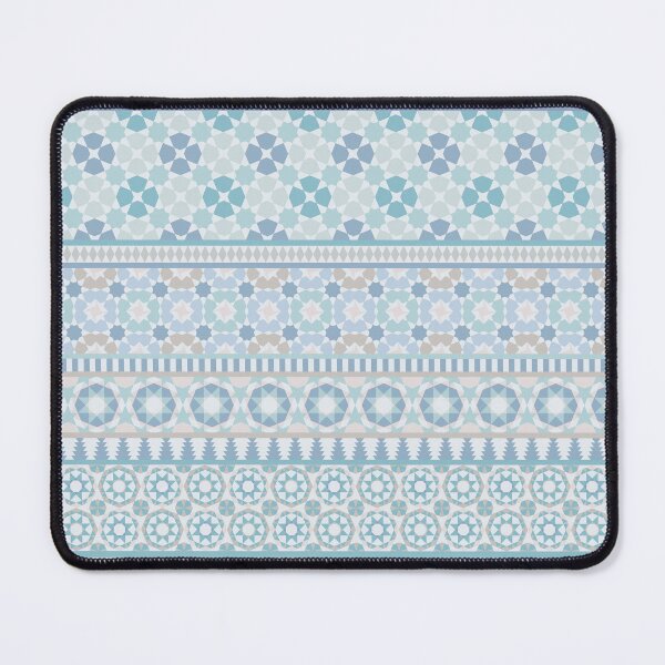 Item preview, Alhambra Tessellations - Pastel blue and grey on white by Cecca Designs designed and sold by Cecca-Designs.
