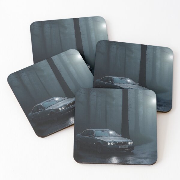 Item preview, Moody Sedan Driving Through Moonlit Forest designed and sold by ShadeScapeArt.