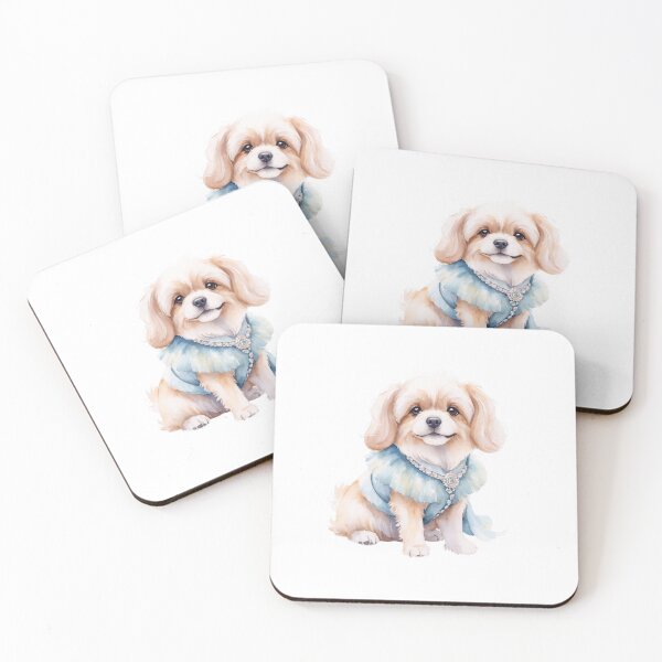 Item preview, Charming Watercolor Dog in Retro Style designed and sold by Victoria Riabov.
