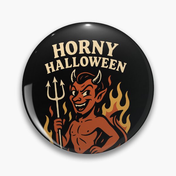 Item preview, Horny Halloween – Sexy Devil Pin-Up designed and sold by hangmeart.