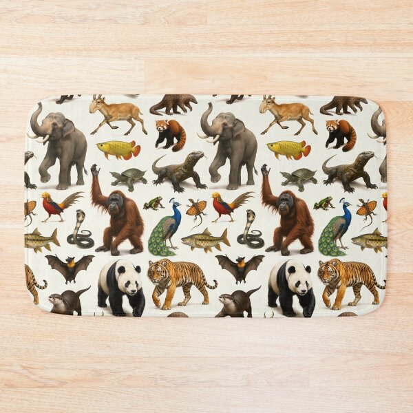Item preview, Animals of Asia Retro Illustration Chart Scientific Art designed and sold by kakarikihill.
