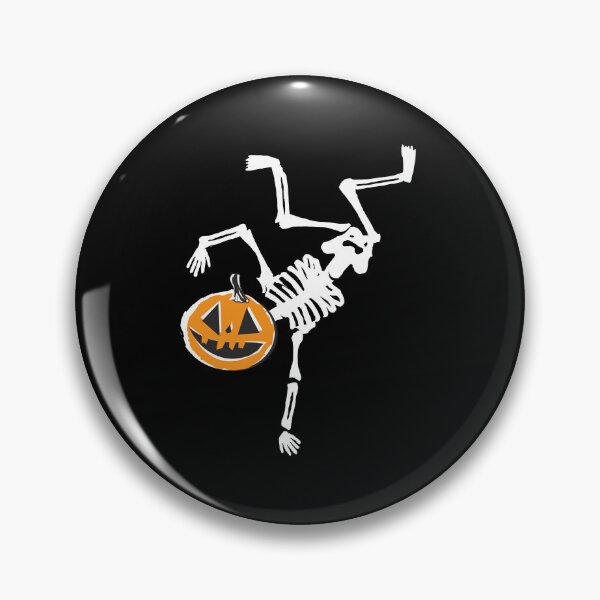 Artikelvorschau, Halloween Breakdance lächelnd Kürbiskopf Skelett Jack-o-Lantern Kürbiskopf entworfen und verkauft von Jdawnink.
