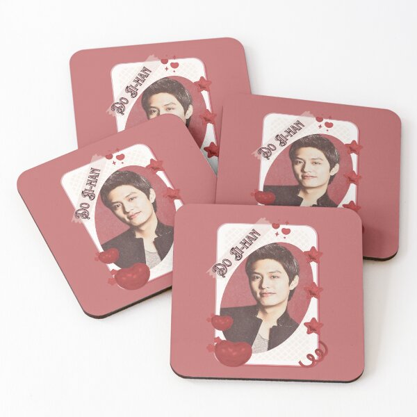 Item preview, Do Ji-han (도지한) Korean Actor Card Red Aesthetic Collage Design designed and sold by AJUNICE STUDIO.