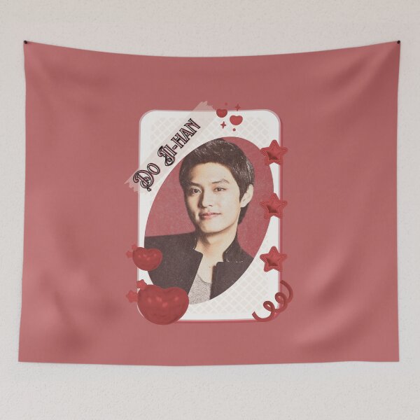 Item preview, Do Ji-han (도지한) Korean Actor Card Red Aesthetic Collage Design designed and sold by AJUNICE STUDIO.