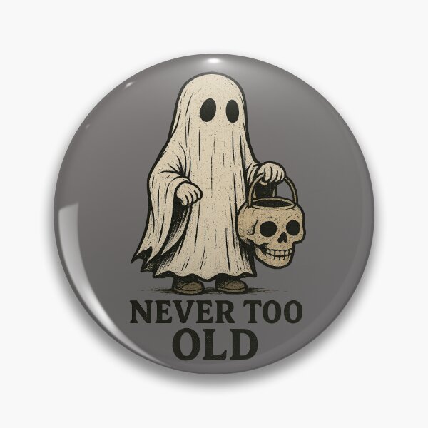 Item preview, Never Too Old – Eternal Trick-or-Treater Ghost Halloween Design designed and sold by DreamMachine69.