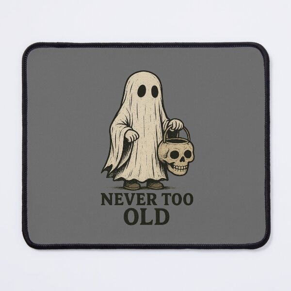 Item preview, Never Too Old – Eternal Trick-or-Treater Ghost Halloween Design designed and sold by DreamMachine69.
