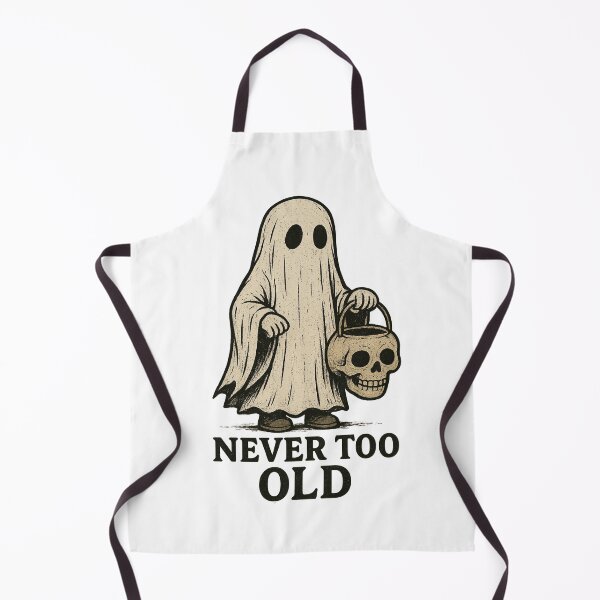 Item preview, Never Too Old – Eternal Trick-or-Treater Ghost Halloween Design designed and sold by DreamMachine69.