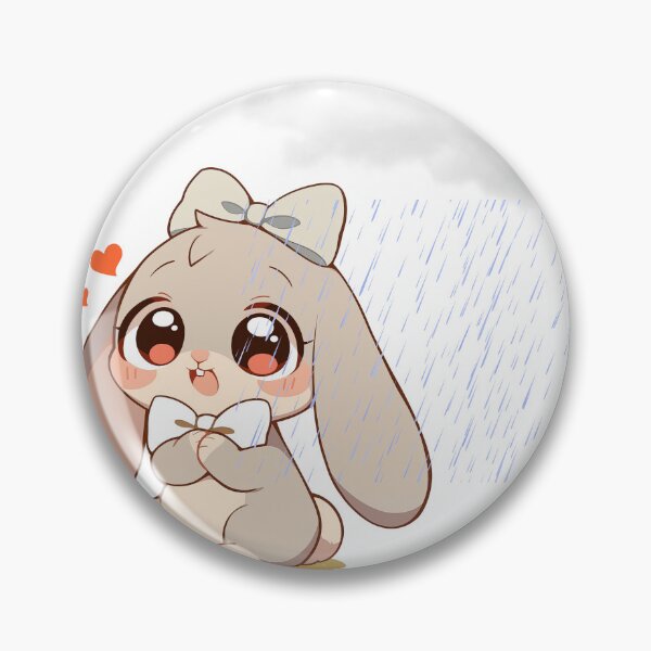 Item preview, Cute Bunny Cloud with Raindrops - Kawaii Weather Design designed and sold by DesignsByFavour.