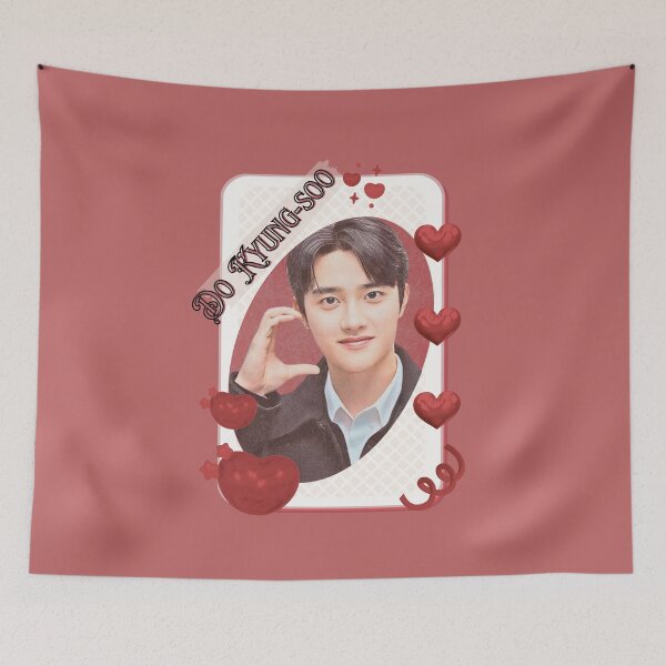 Item preview, Do Kyung-soo (D.O.) Korean Actor Card Red Aesthetic Collage Design designed and sold by AJUNICE STUDIO.