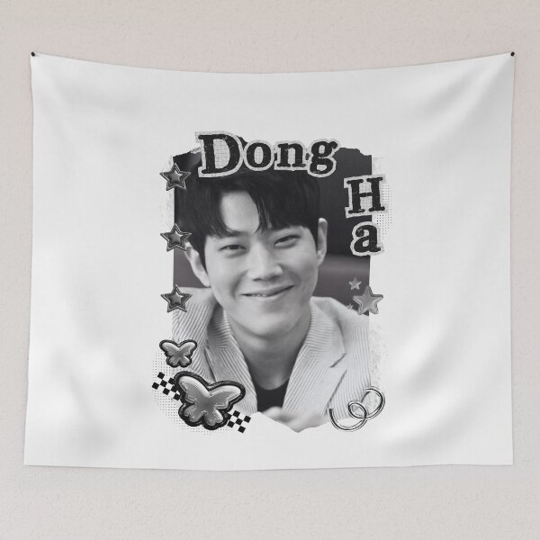 Item preview, Dong Ha Korean Actor Black and White Collage Digital Art Portrait designed and sold by AJUNICE STUDIO.