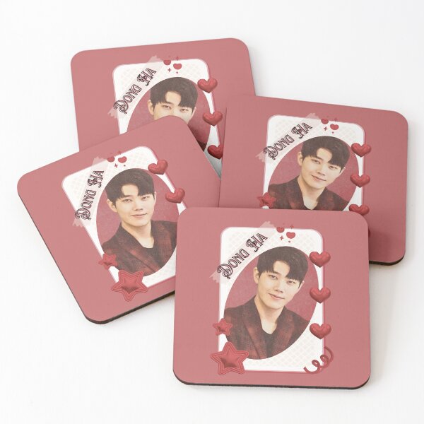 Item preview, Dong Ha Korean Actor Card Red Aesthetic Collage Design designed and sold by AJUNICE STUDIO.