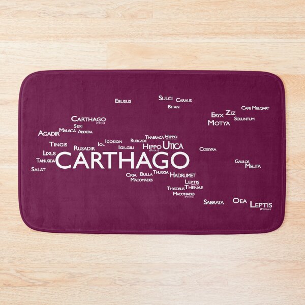 Item preview, Carthagian Cities Word Map [White + Latin] designed and sold by jorellaf.
