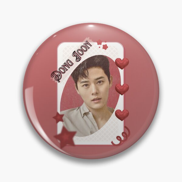 Item preview, Dong Joon Korean Actor Card Red Aesthetic Collage Design designed and sold by AJUNICE STUDIO.