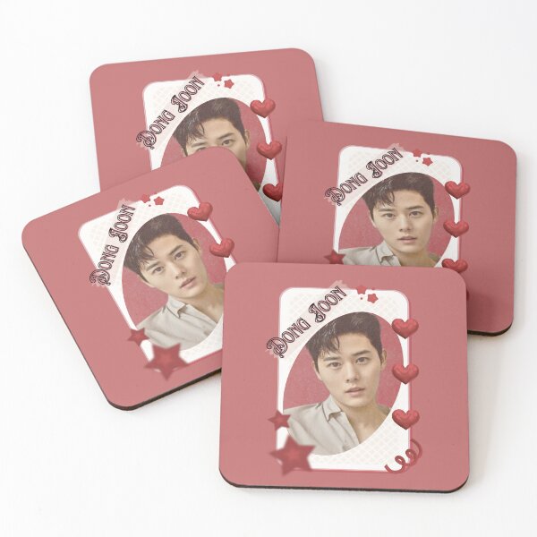 Item preview, Dong Joon Korean Actor Card Red Aesthetic Collage Design designed and sold by AJUNICE STUDIO.