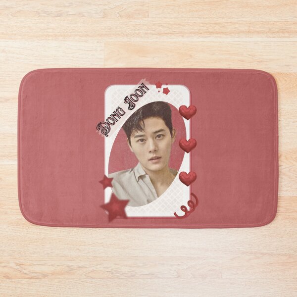 Item preview, Dong Joon Korean Actor Card Red Aesthetic Collage Design designed and sold by AJUNICE STUDIO.