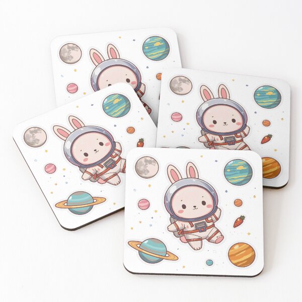 Item preview, Kawaii Astronaut Bunny – Adventures in Space designed and sold by Lixxie29.