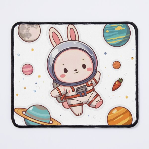 Item preview, Kawaii Astronaut Bunny – Adventures in Space designed and sold by Lixxie29.