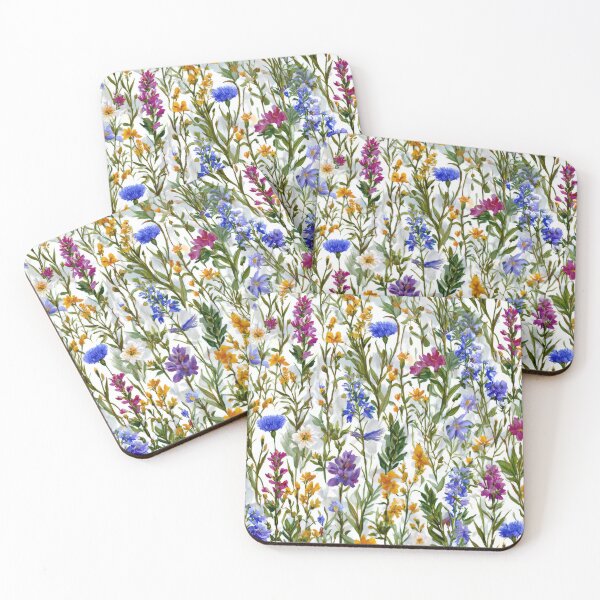 Item preview, Daisies Bluebells Wildflowers Botanical Floral Garden designed and sold by scicilysimonee.