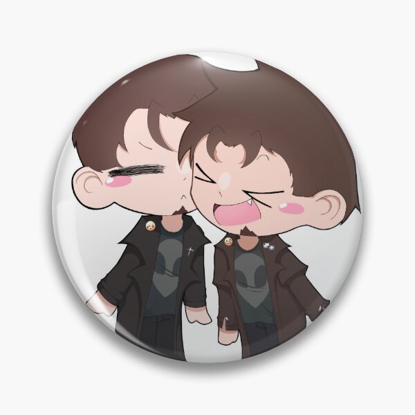 Item preview, Postal 2 dude X Postal 3 Dude yaoi sticker and pin designed and sold by PostalOllie.