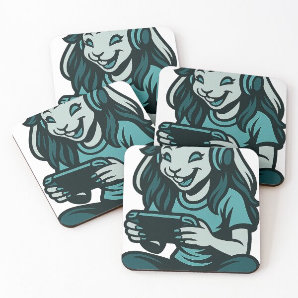 Item preview, Gamer Bunny Girl with Console – Furry Retro Vibes designed and sold by CaliLuminos.