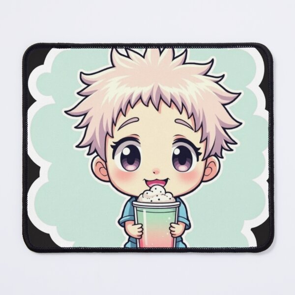 Item preview, Chibi Boy Drinking Boba Tea Cute Anime Sticker – Kawaii Bubble Tea Lover Aesthetic designed and sold by KawaiiDeSenyo.