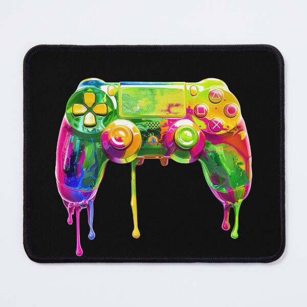 Item preview, 3D Neon Dripping Video Game Controller | Gamer Pop Art High-Res 300DPI designed and sold by WHITE FLAME PRINTS.