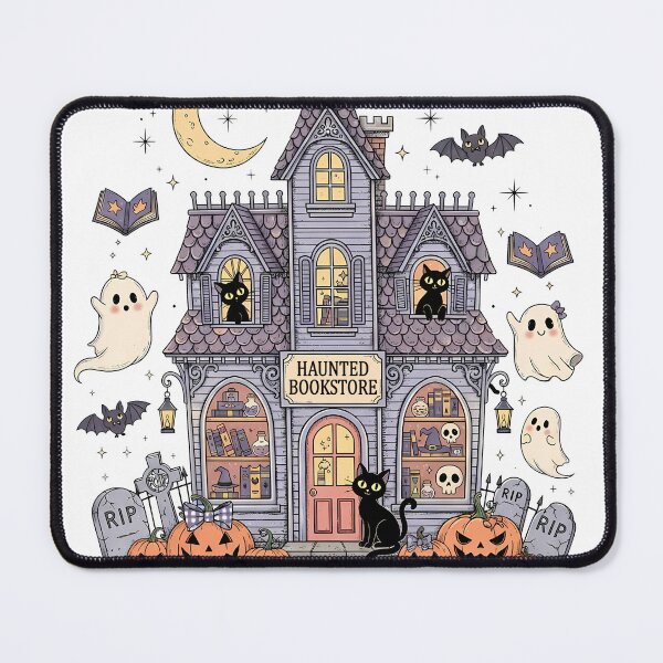 Artikelvorschau, Spuk Herbst Buchhandlung Halloween Gruselig entworfen und verkauft von Kamtorn.