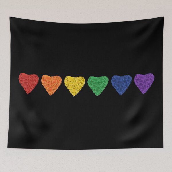 Item preview, Stone Age Hearts [Pride Colours Single Line] designed and sold by jorellaf.