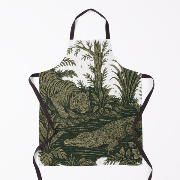 Item preview, Jungle Tiger & Caiman Design Wildlife Nature Print Tropical Rainforest Animals Vintage Botanical Art Nature Lover Gift Idea designed and sold by LOWKEY LEGENDARY APPAREL™.