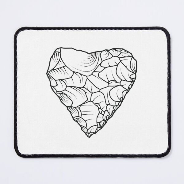 Item preview, Stone Age Heart [Black Outline on White] designed and sold by jorellaf.