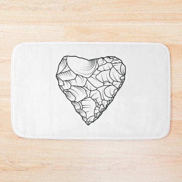 Item preview, Stone Age Heart [Black Outline on White] designed and sold by jorellaf.