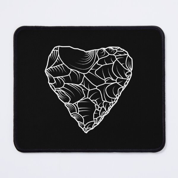 Item preview, Stone Age Heart [White Outline on Black] designed and sold by jorellaf.