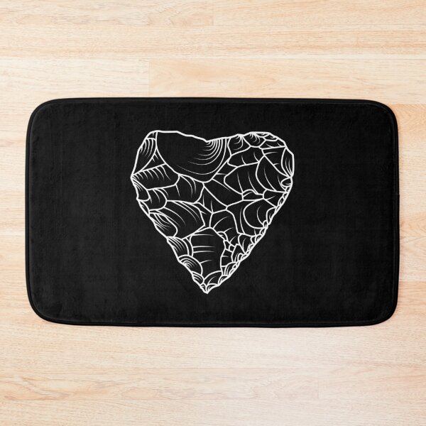 Item preview, Stone Age Heart [White Outline on Black] designed and sold by jorellaf.