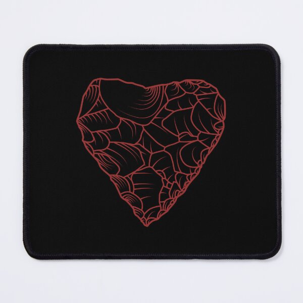 Item preview, Stone Age Heart [Red Outline on Black] designed and sold by jorellaf.