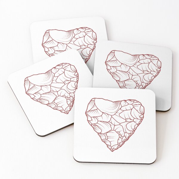 Item preview, Stone Age Heart [Red Outline on White] designed and sold by jorellaf.