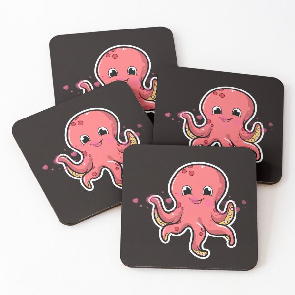 Item preview, Adorable Smiling Octopus - Cute Ocean Animal Art designed and sold by DesignsByFavour.