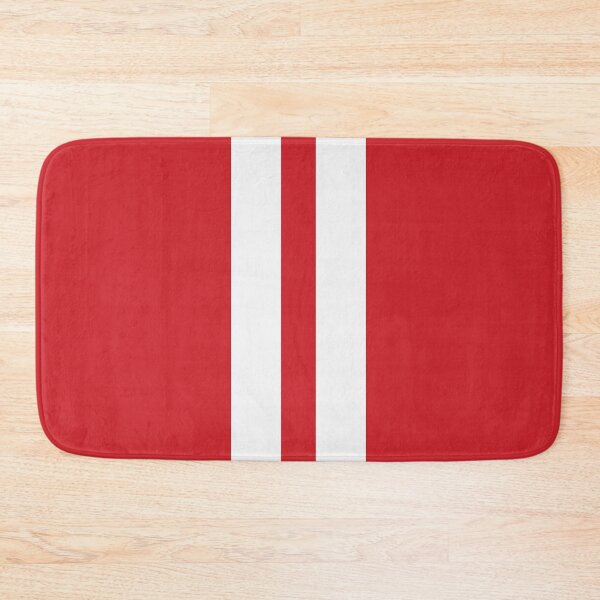 Item preview, Dual Racing Stripes - Large Gap (White on Fire Engine Red) designed and sold by Racing Stripes Only.