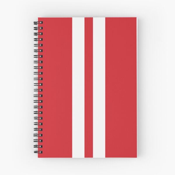 Item preview, Dual Racing Stripes - Large Gap (White on Fire Engine Red) designed and sold by Racing Stripes Only.