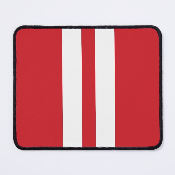 Item preview, Dual Racing Stripes - Large Gap (White on Fire Engine Red) designed and sold by Racing Stripes Only.