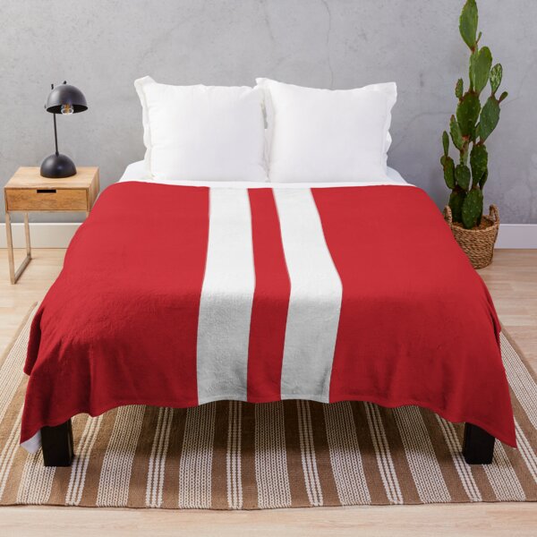 Item preview, Dual Racing Stripes - Large Gap (White on Fire Engine Red) designed and sold by Racing Stripes Only.