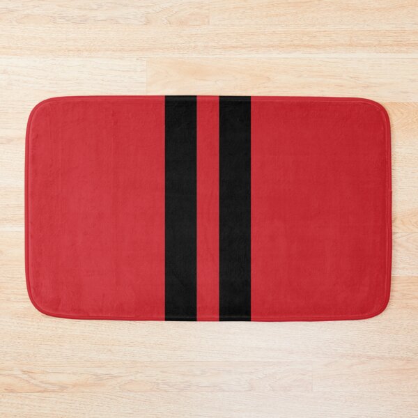 Item preview, Dual Racing Stripes - Large Gap (Black on Fire Engine Red) designed and sold by Racing Stripes Only.