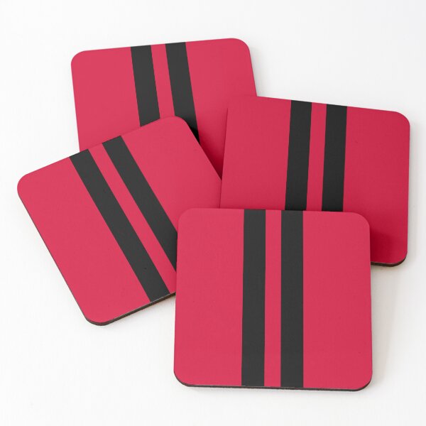 Item preview, Dual Racing Stripes - Large Gap (Black on Cherry Red) designed and sold by Racing Stripes Only.