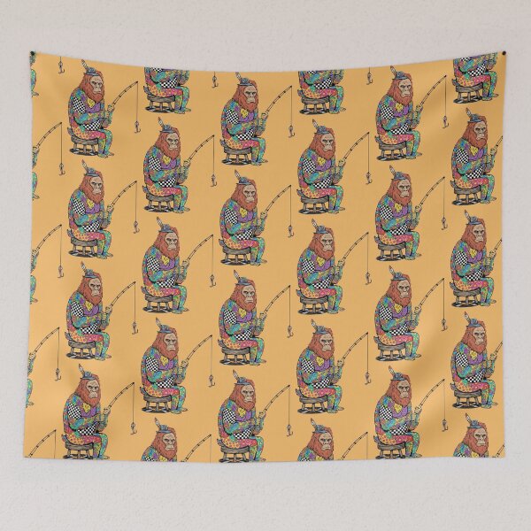 Item preview, Psychedelic Bigfoot Fishing  designed and sold by Too Kool Designing .