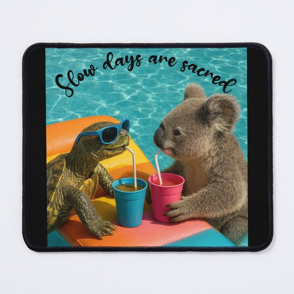 Item preview, Slow Days Are Sacred Funny Animal Art designed and sold by TheDreamAtelier.