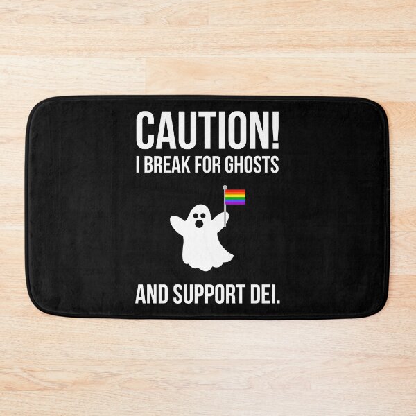 Item preview, Caution! I break for ghosts and support DEI. designed and sold by Rachel the Artist .