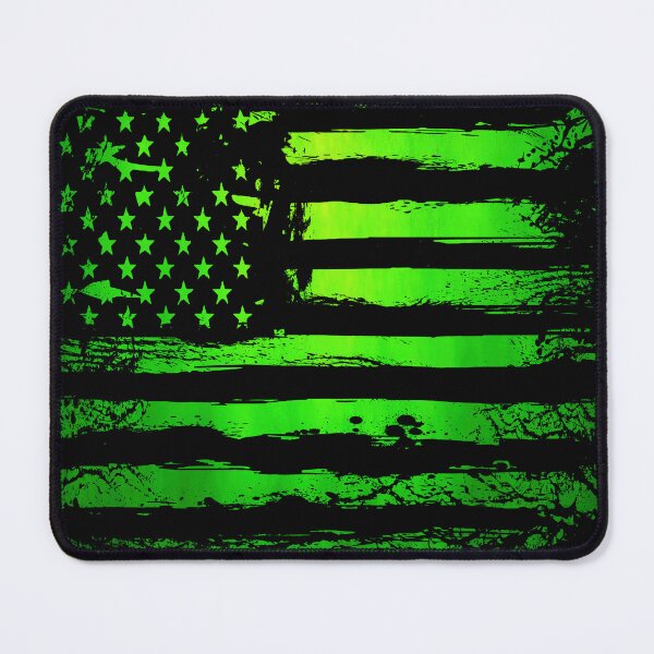 Item preview, Grunge Green American Flag – Distressed Patriotic Abstract Artwork designed and sold by artistwill.