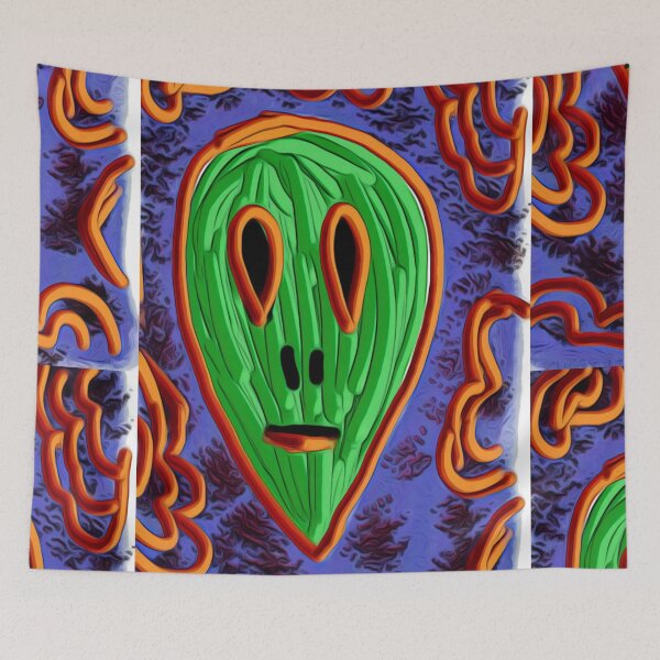 Item preview, ALIEN FACE GREEN ALIEN FACE designed and sold by Alien990.