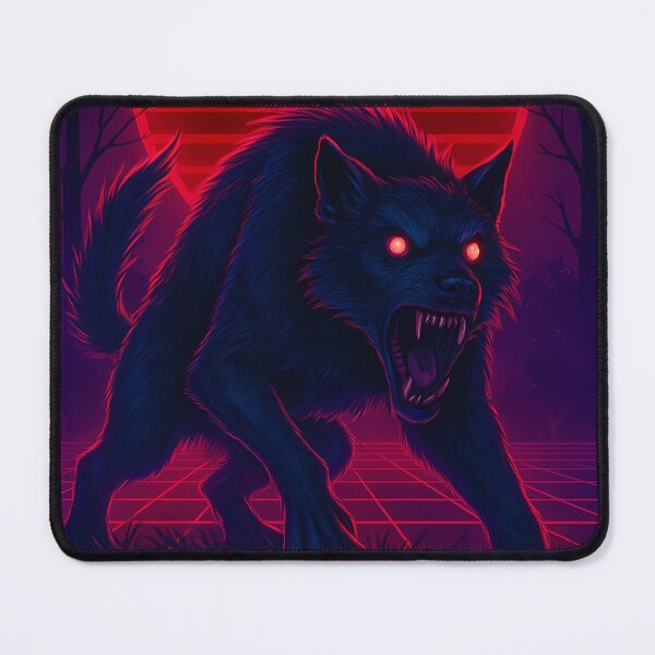 Item preview, Blood Moon Beast of Bladenboro – Neon Synthwave Cryptid designed and sold by JWsNeonHorizons.