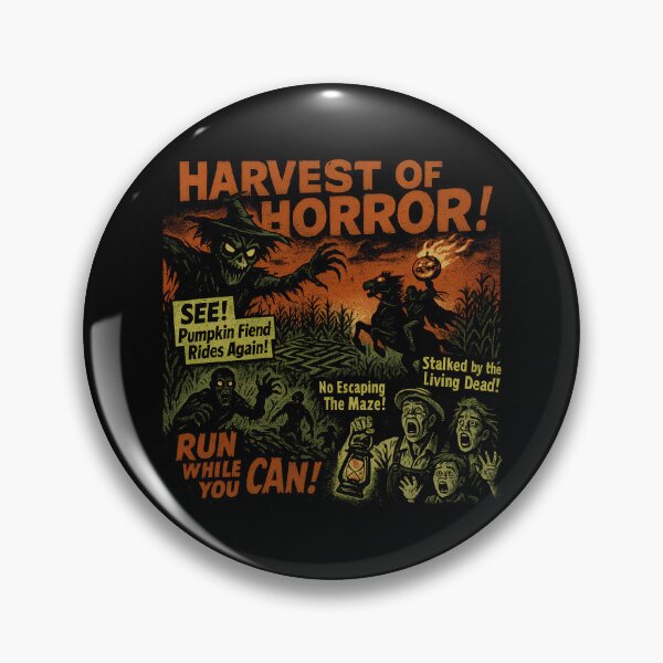Item preview, Harvest Of Horror Corn Maze Movie Poster Vintage Halloween Gear designed and sold by DynamicDesign.